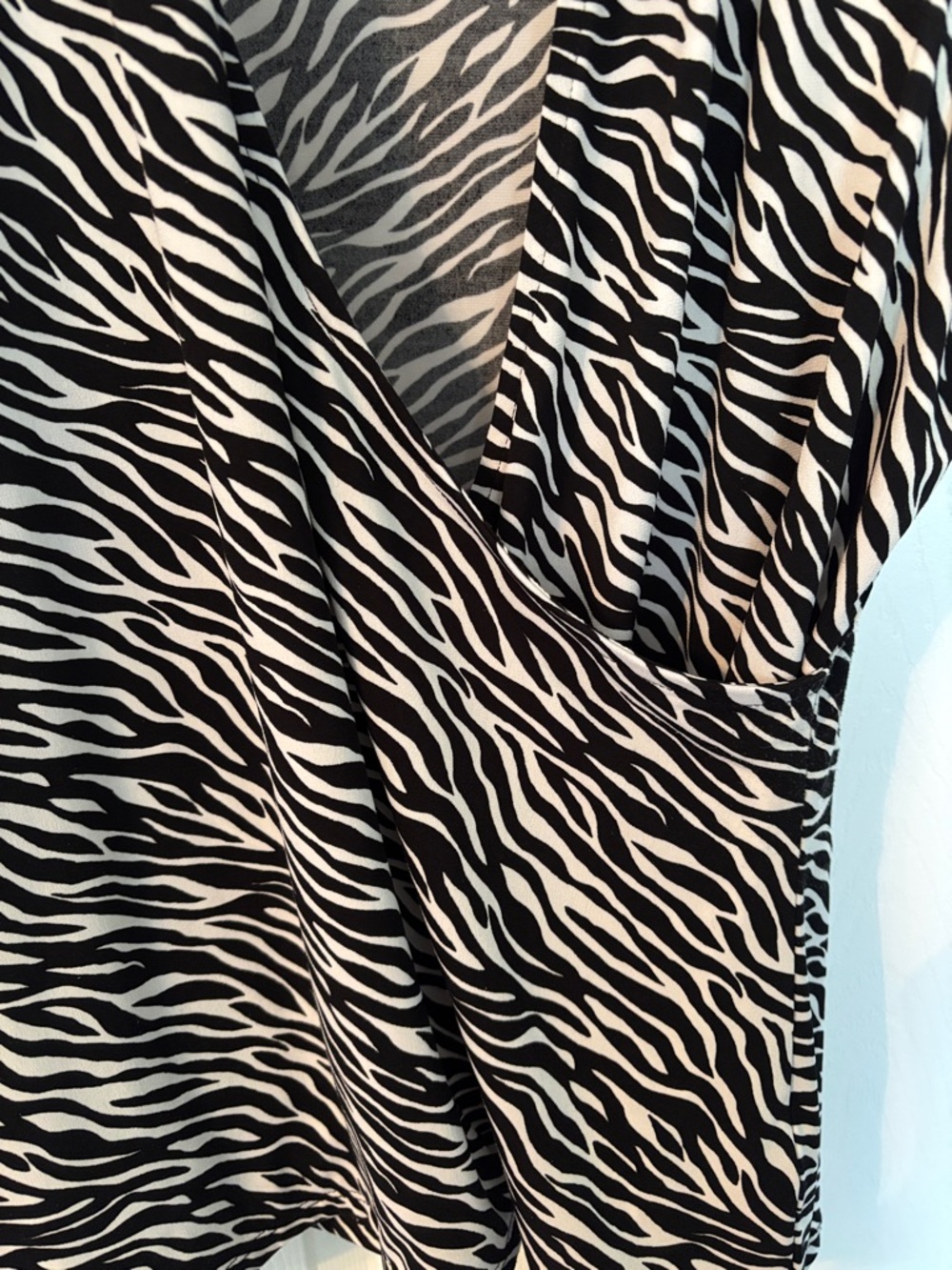 White House Black Market Zebra Print Faux Wrap Tank - Picture 3 of 5